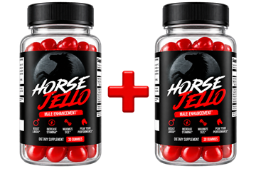 HorseJello Buy 1 Get 1 Free bundle — two bottles of gummies